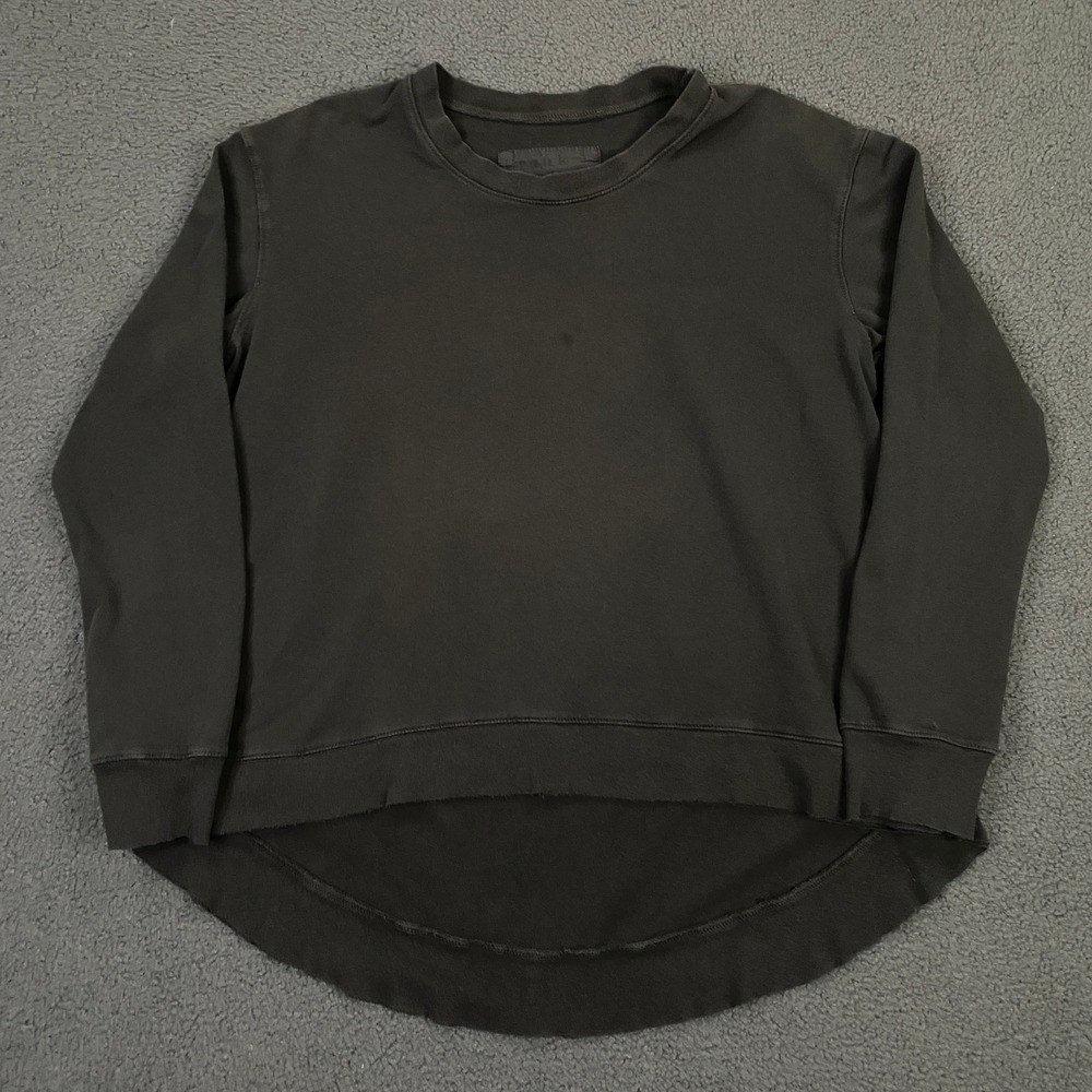 Frank & Eileen Top Womens Small Faded Black Relaxed Sweatshirt T-shirt Tee Lab